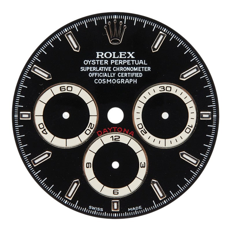 ロレックス デイトナ用 黒文字盤 エルプリメロ デイトナ ダイアル フェイス 腕時計 16520 メタル メンズ ROLEX 【中古】