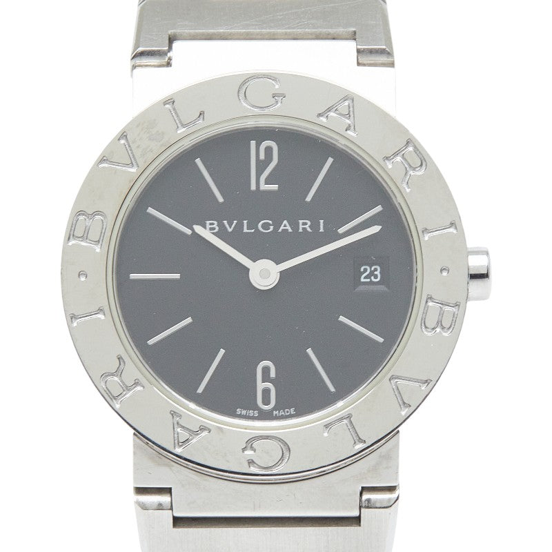 ブルガリ ブルガリブルガリ 腕時計 BB26SS クオーツ ブラック文字盤 ステンレススチール レディース BVLGARI 【中古】