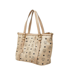 エム シー エム ヴィセトス ハンドバッグ ショルダーバッグ 2WAY ベージュ レザー レディース MCM 【中古】