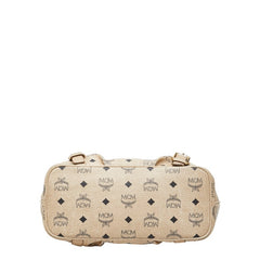 エム シー エム ヴィセトス ハンドバッグ ショルダーバッグ 2WAY ベージュ レザー レディース MCM 【中古】