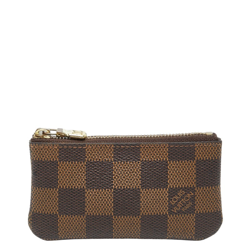 ルイ ヴィトン ダミエ ポシェット クレ コインケース キーケース N62658 ブラウン PVC レザー レディース LOUIS VUITTON 【中古】