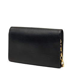 ルイ ヴィトン ポシェット ルイーズMM チェーン ショルダーバッグ M94335 ブラック レザー レディース LOUIS VUITTON 【中古】