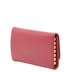 プラダ 6連 キーケース 1PG222 ピンク サフィアーノレザー レディース PRADA 【中古】