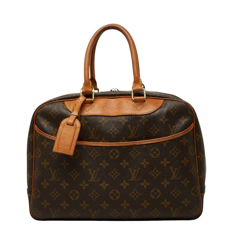 ルイ ヴィトン モノグラム ドーヴィル ハンドバッグ M47270 ブラウン PVC レザー レディース LOUIS VUITTON 【中古】