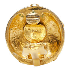 シャネル ココマーク フラワーモチーフ イヤリング ゴールド メッキ GP レディース CHANEL 【中古】