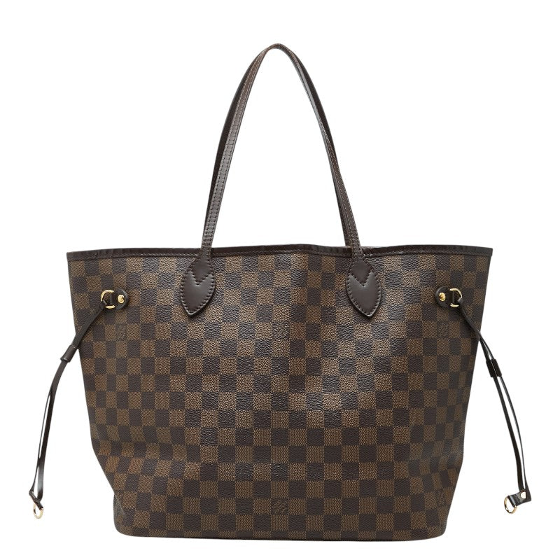 ルイ ヴィトン ダミエ ネヴァーフルMM トートバッグ ショルダーバッグ N51105 ブラウン PVC レザー レディース LOUIS VUITTON 【中古】