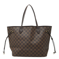ルイ ヴィトン ダミエ ネヴァーフルMM トートバッグ ショルダーバッグ N51105 ブラウン PVC レザー レディース LOUIS VUITTON 【中古】