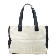 シャネル ココマーク ニュートラベルライン トートバッグ ハンドバッグ ベージュ ブラック ナイロン レザー レディース CHANEL 【中古】