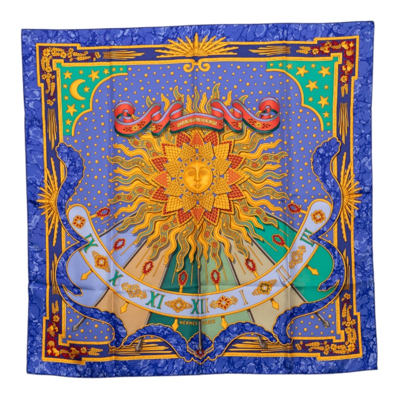 エルメス カレ90 CARPE DIEM 今日一日を楽しむ スカーフ シルク レディース HERMES 【中古】