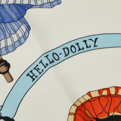 エルメス カレ90 HELLO DOLLY ハロードーリィ ドール 人形 スカーフ ブルー マルチカラー レディース HERMES 【中古】