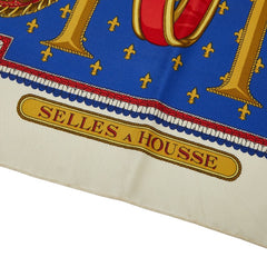 エルメス カレ90 SELLES A HOUSSE カバーへの腰かけ スカーフ 大判 マルチカラー シルク レディース HERMES 【中古】