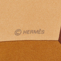 エルメス カレ90 Sauvagine en Vol 海を渡る鳥の群れ スカーフ ブラウン マルチカラー レディース HERMES 【中古】