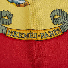 エルメス カレ90 LES FETES DU ROI SOLEIL 太陽王の祝典 スカーフ レッド マルチカラー レディース HERMES 【中古】