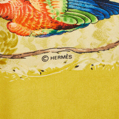 エルメス カレ90 ウォッシュ 赤道直下 EQUATEUR スカーフ ベージュ シルク レディース HERMES 【中古】