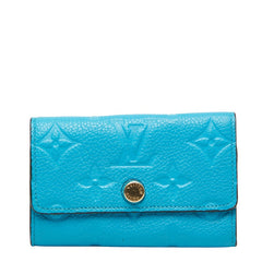 ルイ ヴィトン モノグラム アンプラント ミュルティクレ6 キーケース M81566 ブルー レザー レディース LOUIS VUITTON 【中古】