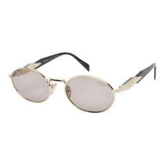 プラダ オーバル フルリム メタルフレーム サングラス ZVN-20I ブラック シルバー プラスチック メタル レディース PRADA 【中古】