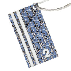 ディオール トロッター ナンバー2 ネックレス シルバー ブルー系 ホワイト メタル レディース Dior 【中古】