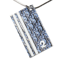 ディオール トロッター ナンバー2 ヴィンテージ ネックレス シルバー ブルー系 ホワイト メタル レディース Dior 【中古】