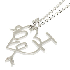 ディオール I LOVE DIOR ハート アロー ネックレス シルバー メタル レディース Dior 【中古】