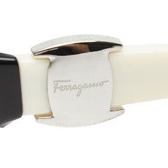 サルヴァトーレフェラガモ サングラス 2194-A ホワイト ブラック プラスチック レディース Salvatore Ferragamo 【中古】