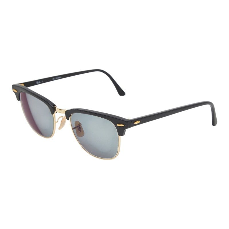 レイバン クラブマスター サングラス 偏光レンズ 度入り サーモント ブロー RB3016 ブラック プラスチック メンズ Ray-Ban 【中古】