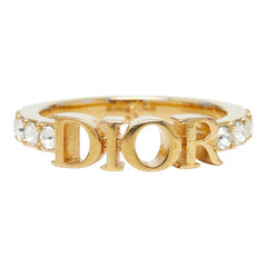 ディオール ディオレボリューション リング 指輪 サイズS ゴールド メッキ ラインストーン レディース Dior 【中古】