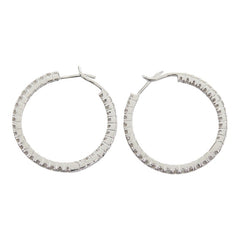 K18WG ホワイトゴールド ダイヤ1.12ct ピアス レディース 【中古】