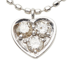 K18WG ホワイトゴールド ダイヤ0.14ct ダイヤ0.08ct ペンダント ネックレス レディース 【中古】