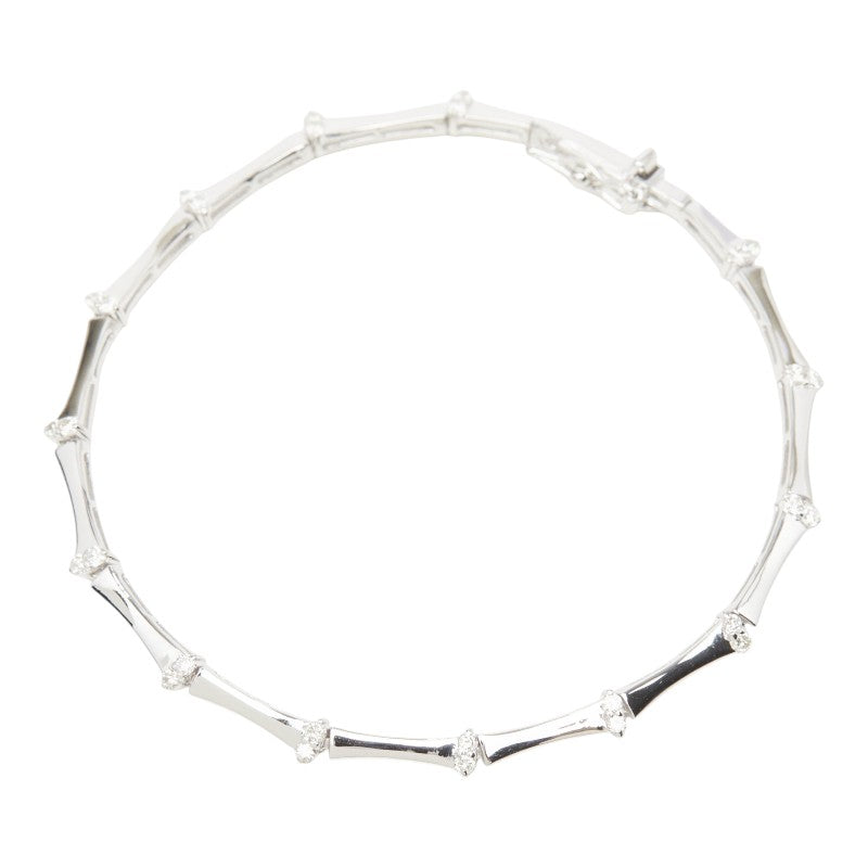 K18WG ホワイトゴールド ダイヤ0.50ct ブレスレット レディース 【中古】