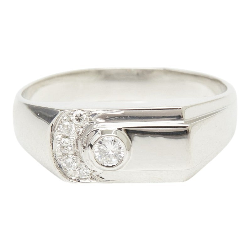 Pt900 プラチナ ダイヤ0.10ct ダイヤ0.06ct リング 指輪 メンズ 17.5号 【中古】