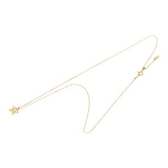 K18YG イエローゴールド ダイヤ0.20ct ダイヤ0.12ct スターモチーフ イエローダイヤ ペンダント ネックレス レディース 【中古】