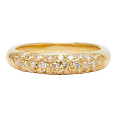 K18YG イエローゴールド ダイヤ1.16ct パヴェリング リング 指輪 レディース 11号 【中古】
