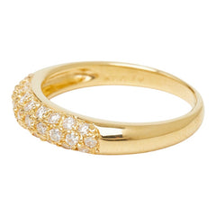 K18YG イエローゴールド ダイヤ1.16ct パヴェリング リング 指輪 レディース 11号 【中古】