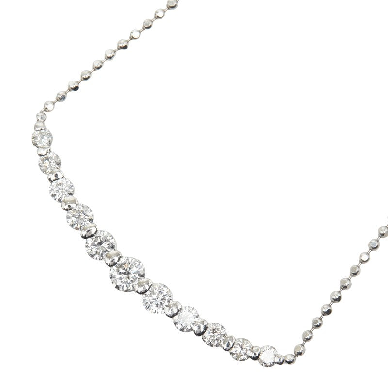 Pt900 プラチナ Pt850 プラチナ ダイヤ1.50ct アーチ型 ペンダント ネックレス レディース 【中古】