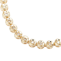K18YG イエローゴールド ダイヤ1.00ct テニスブレスレット レディース 【中古】