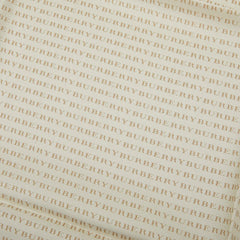 バーバリー ロゴ スカーフ ベージュ ホワイト シルク レディース BURBERRY 【中古】