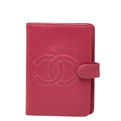 シャネル ココマーク アジェンダ 手帳カバー システム手帳 6穴式 ピンク キャビアスキン レディース CHANEL 【中古】