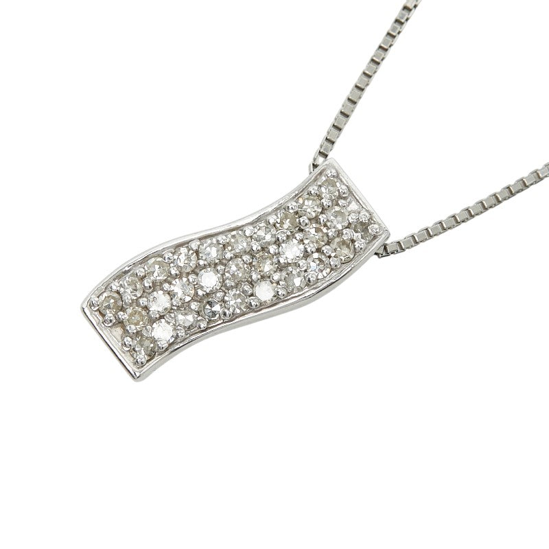 Pt900 プラチナ Pt850 プラチナ ダイヤ0.30ct ペンダント ネックレス レディース 【中古】