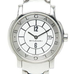 ブルガリ ソロテンポ 腕時計 ST29S クオーツ ホワイト文字盤 ステンレススチール レディース BVLGARI 【中古】