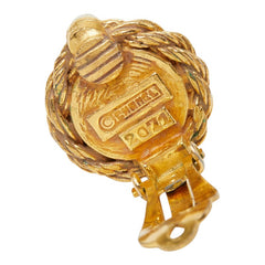 シャネル イヤリング ゴールド ブラック メッキ フェイクパール カラーストーン レディース CHANEL 【中古】
