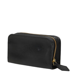 ヴィヴィアンウエストウッド VINTAGE WATER ORB マルチ ポーチ コスメ ブラック レザー レディース Vivienne Westwood 【中古】