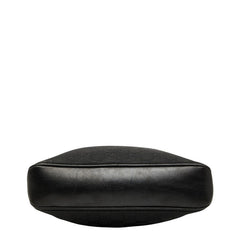 グッチ GGキャンバス 斜め掛け ショルダーバッグ 109106 ブラック キャンバス レザー レディース GUCCI 【中古】