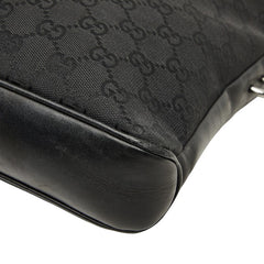 グッチ GGキャンバス 斜め掛け ショルダーバッグ 109106 ブラック キャンバス レザー レディース GUCCI 【中古】