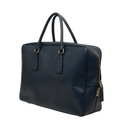 プラダ 三角ロゴプレート ブリーフケース ビジネスバッグ ネイビー サフィアーノレザー メンズ PRADA 【中古】