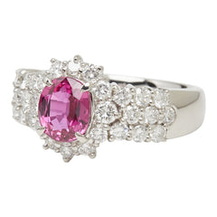Pt900 プラチナ ルビー1.58ct ダイヤ1.07ct リング 指輪 レディース 12.5号 【中古】