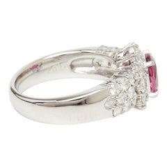 Pt900 プラチナ ルビー1.58ct ダイヤ1.07ct リング 指輪 レディース 12.5号 【中古】