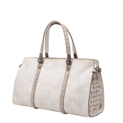 ボッテガヴェネタ イントレチャート ハンドバッグ アイボリー ベージュ ゴールド レザー レディース BOTTEGAVENETA 【中古】
