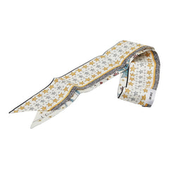 ディオール ミッツァ L'Etoile スカーフ ホワイト マルチカラー シルク レディース Dior 【中古】