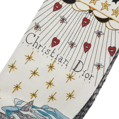 ディオール ミッツァ L'Etoile スカーフ ホワイト マルチカラー シルク レディース Dior 【中古】