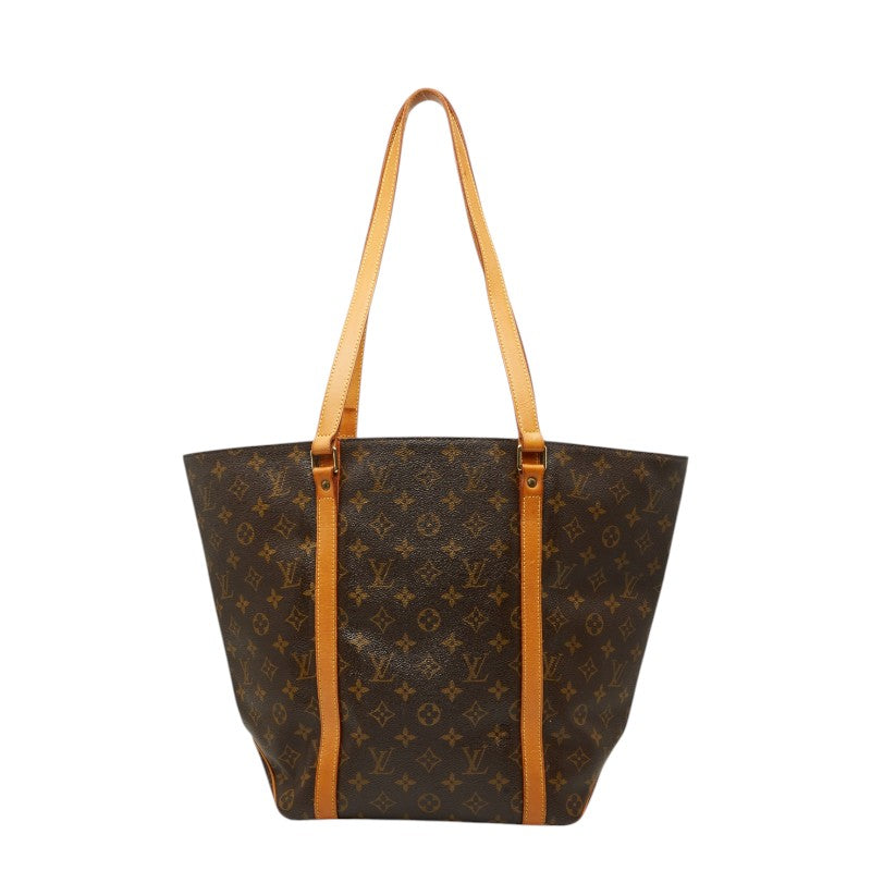 ルイ ヴィトン モノグラム サックショッピング トートバッグ ショルダーバッグ M51108 ブラウン PVC レザー レディース LOUIS VUITTON 【中古】